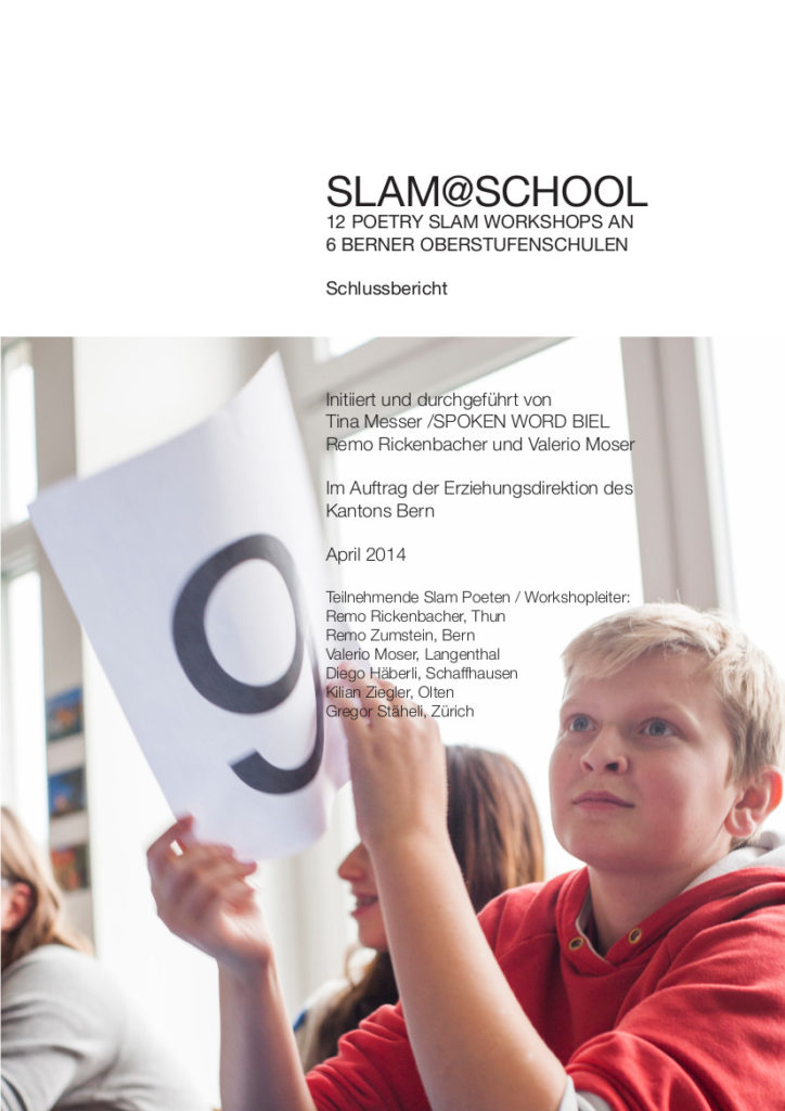 Schlussbericht Slam at School 2013/2014